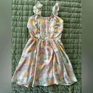 Guess Kids Floral Casual Dress - Pink and Yellow